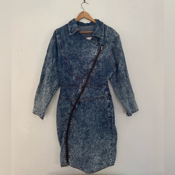 Fashion Nova Blue Denim Long Sleeve Dress - Picture 2 of 6